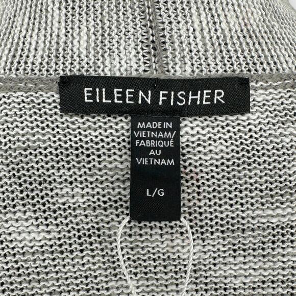 EILEEN FISHER | NWOT | L | Organic Cotton Linen Long Length Slub Cardigan - Picture 3 of 6